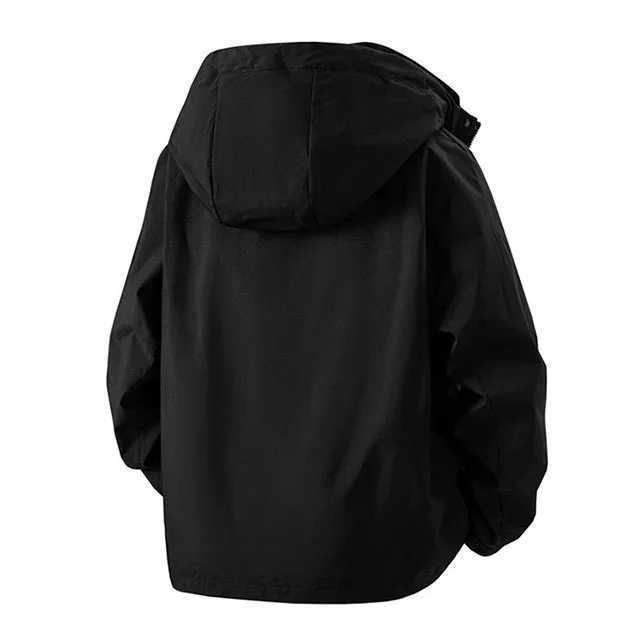 Man Cargo Coat Autumn Contrast Color Long Sleeve Pocket Male Jacket Waterproof Windproof Outdoor Sport Men Hooded Outerwear J251029