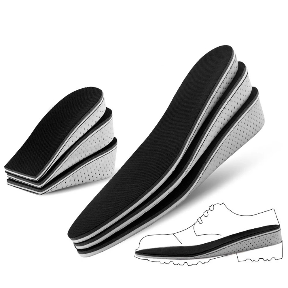 24cm Memory Foam Insoles for Shoes Men Height Increase Templates Breathable Sweatabsorbent Insoles for Feet Running Accessorie 251029