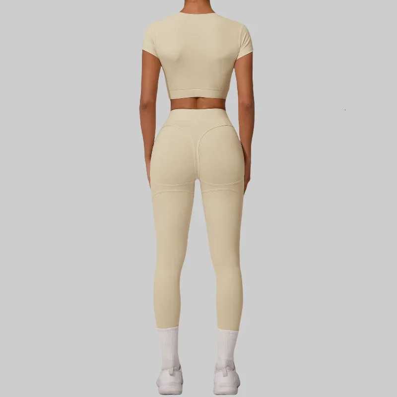 Seamless Yoga Sets Sports Fitness High Waist Hip Lift Tight Breathable Tracksuit Workout Clothing Gym Leggings Suit for WomenXJ251029
