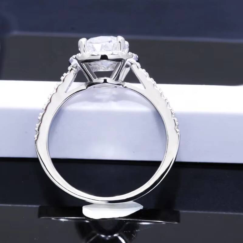 2ct Oval Stone Ring Sterling Silver 925 Gold Plated Rings VVS Moissanite Excellent Cut Oval Moissanite Ring for Gift