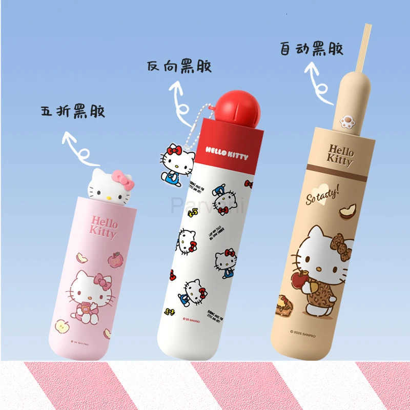 Sanrio Sanrio Authentic Hello Kitty Merchandise Cartoon Umbrella For Women UVProtective DualUse Sun Rain KT Sunshade Umbrella Gift L251029
