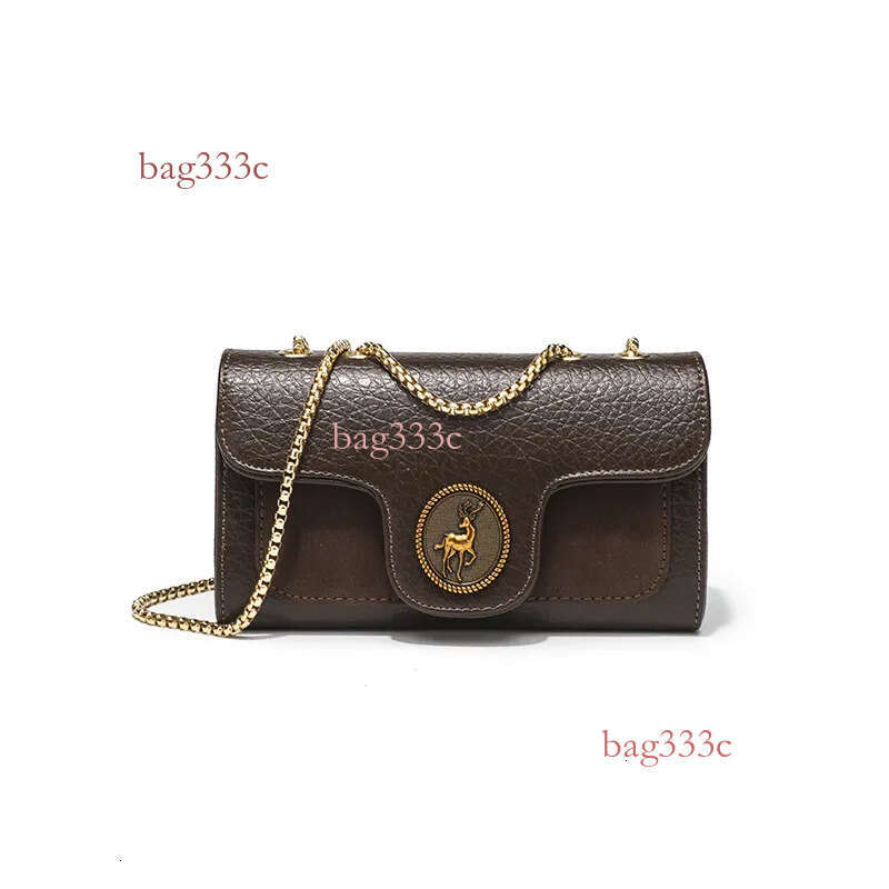 Lanjia- Women's Retro Flip Handbag Free Shipping Designer Splicing Chain Small Square New Fashion Single Shoulder Crossbody Casual Makeup Bag A70
