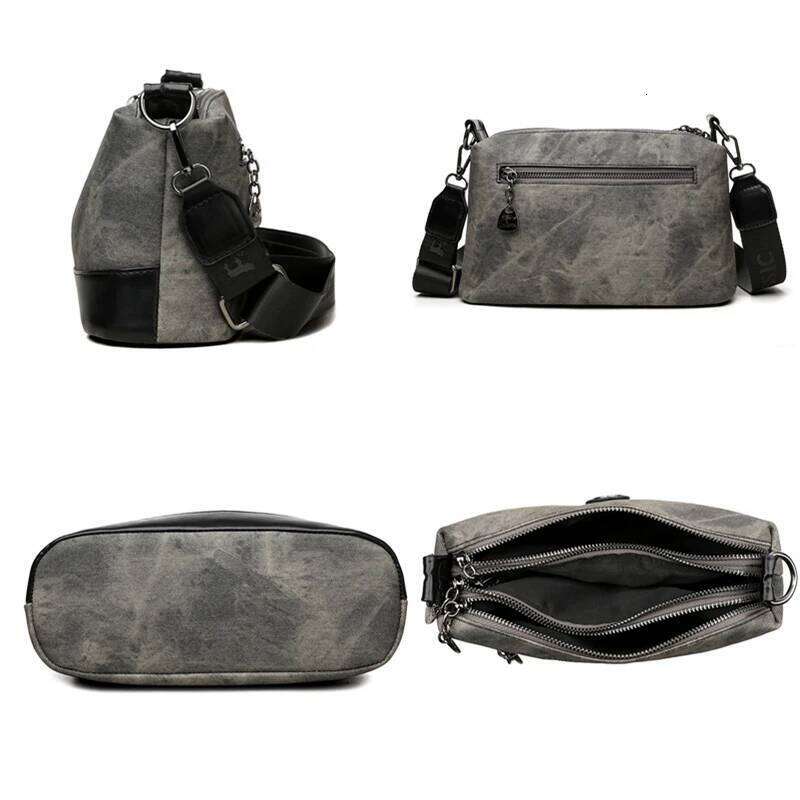 High Quality Leather Ladies Handbag Female Messenger Tote Bags Women Multilayer Large Capacity Shoulder Crossbody Sac
