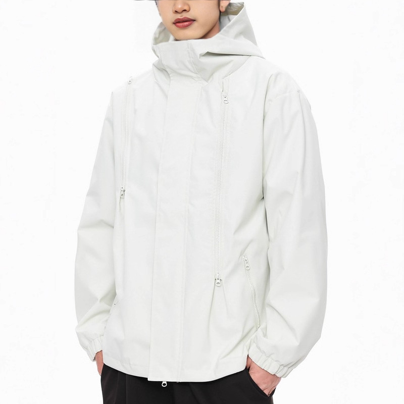 Mountain Style Outdoor Hooded Jacket For Men Spring And Autumn American Functional Zipper Jacket Trendy Brand Cool And Handsome Designer Jacket Plus S