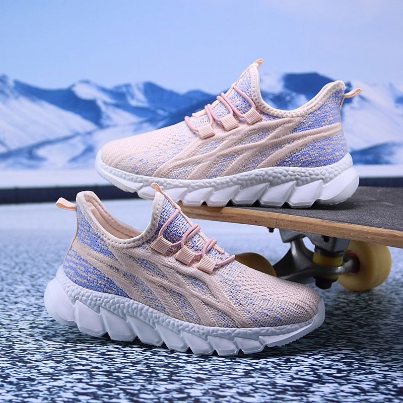 Designer girls' shoes, autumn mesh breathable children's sports shoes, lightweight and non slip oversized children's shoes