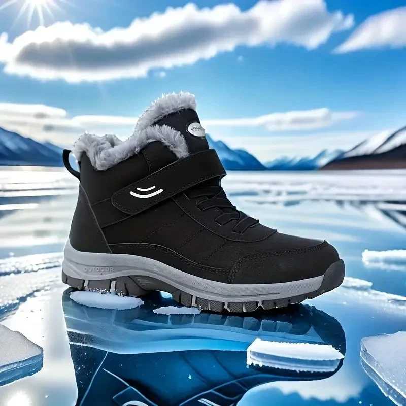 Snow Boots for Men Casual Winter Shoes New Platform Nonslip Warm Fur Ankle Boots Plush Combat Outdoor Hiking Motorcycle Boots Z251029