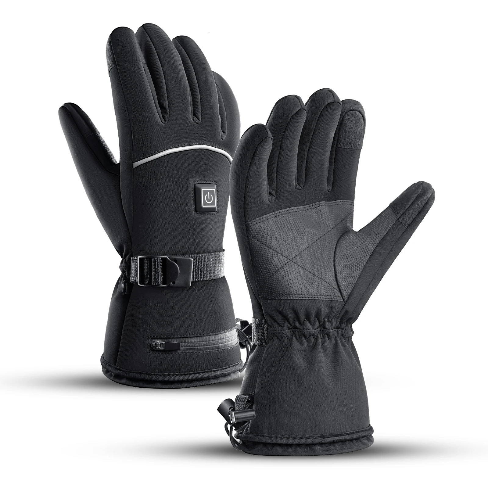 Electric Heated Gloves Motorcycle Winter Moto Warm Waterproof Rechargeable Heating Thermal For Snowmobile 251013