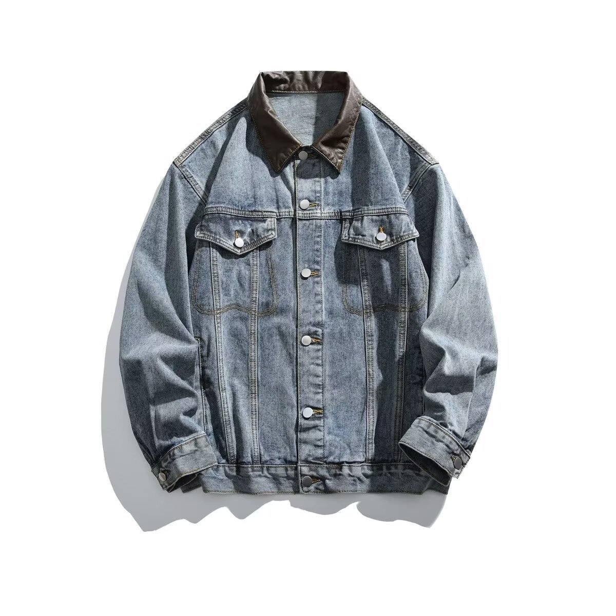 American Style Washed Lazy Denim Jacket For Men And Women Spring And Autumn Season Trendy Designer Jacket Brand Loose Fit Simple Casual Versatile Jack