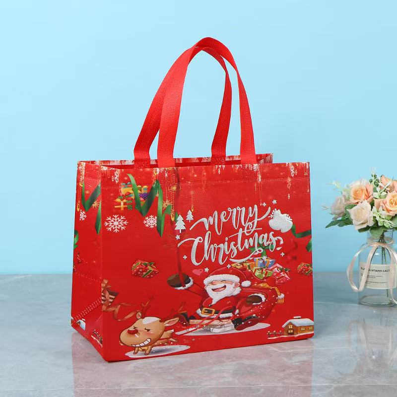 Custom Large Christmas Gift Bags with Handles Reusable Non-Woven Christmas Bags for Presents Wrapping Holiday Xmas Party Favors Supplies Christmas por