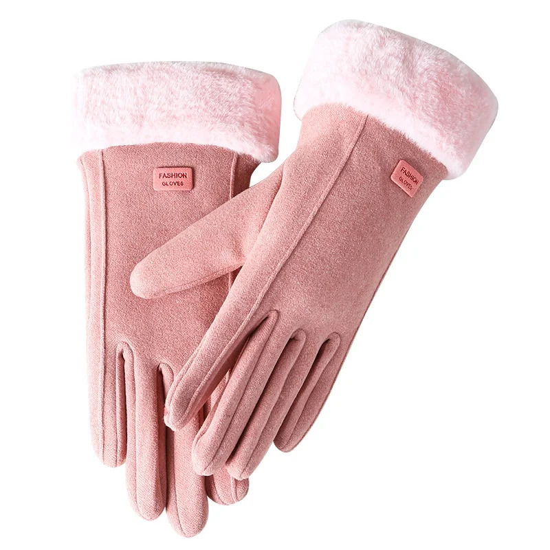 Gloves Womens Winter Riding Selling Warm Plus Fleece Thickened Touch Screen Cold Windproof De Fleece Gloves 251029