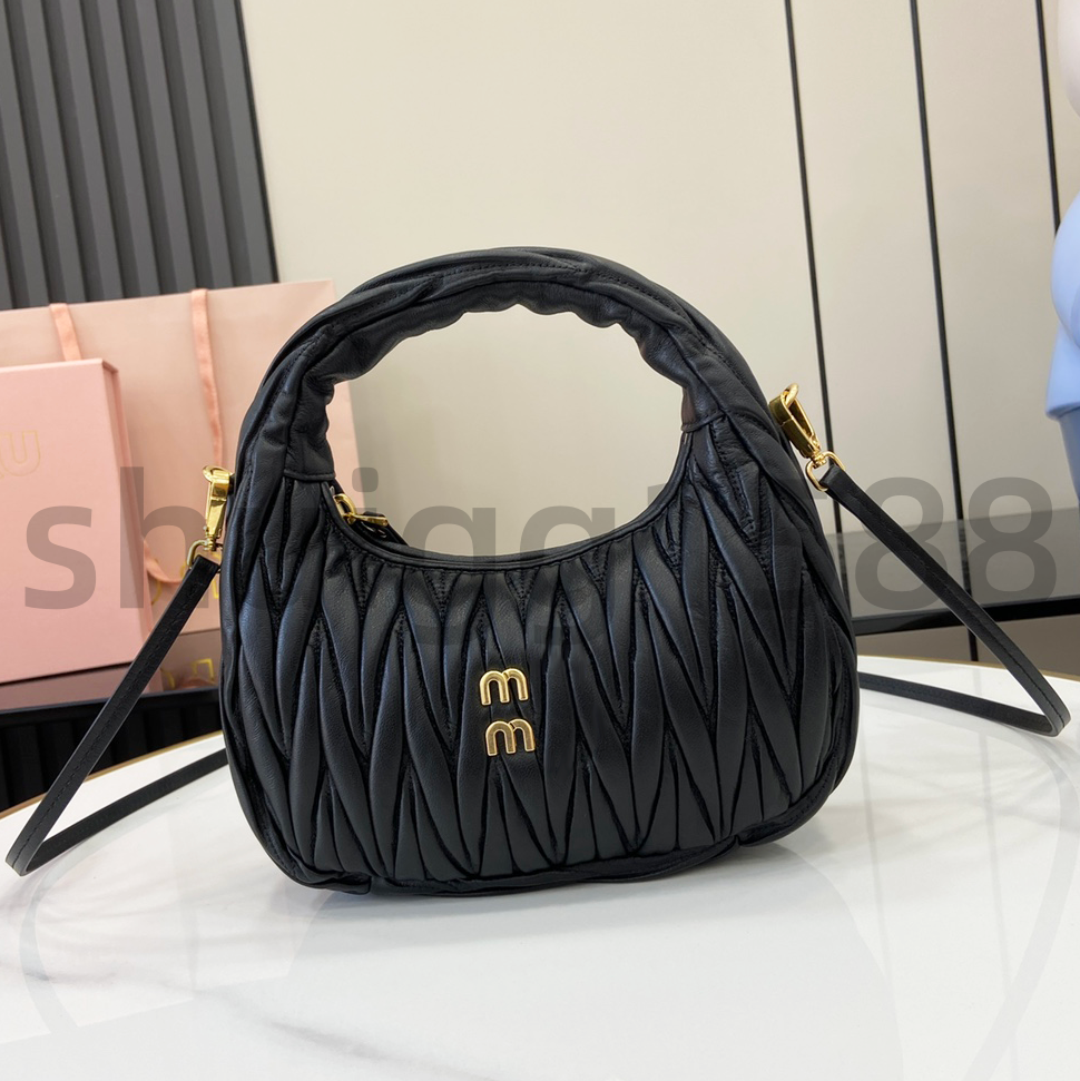 Wander Matelasse half moon Bag Luxury Designer bags tote Womens mens handbags pink leather Crescent bag Top quality crossbody Shoulder bag fashion Evening Bags