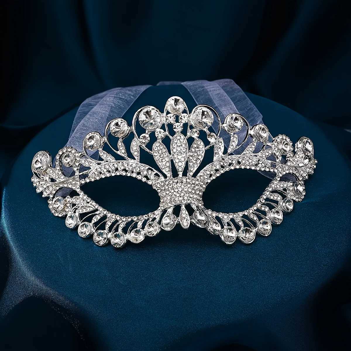 Fashion Crystal Rhinestone Bridal Mask For Women Party Pageant Wedding Hair AccessoriesW251029
