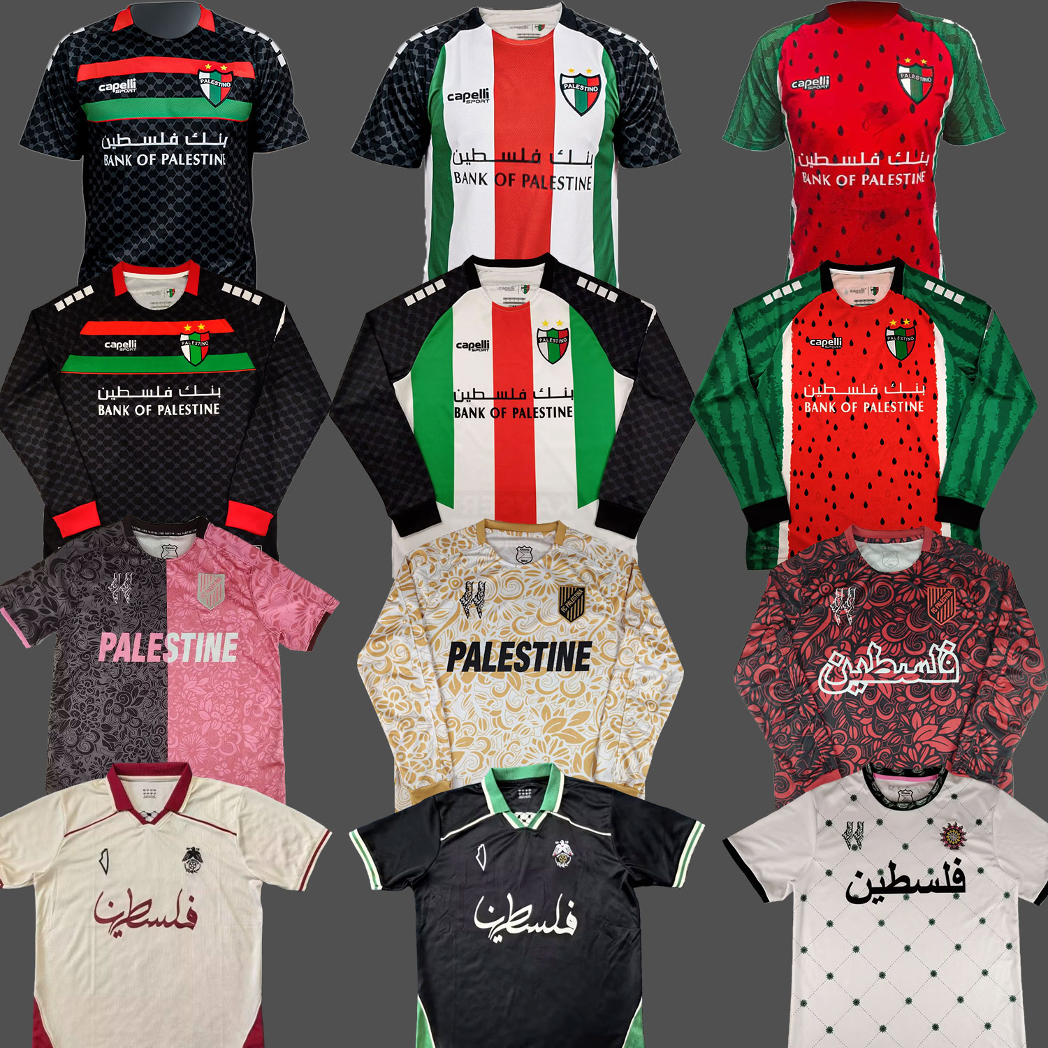 2025 2026 Club Deportivo Palestino soccer jersey home away black white 25 26 CD Palestino custom name number Palestine kits football shirt
