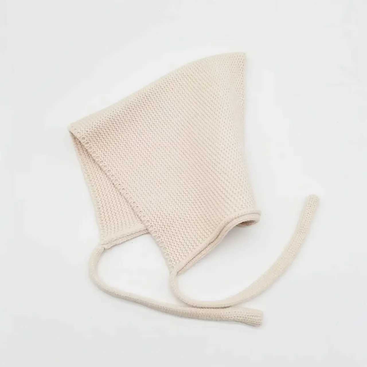 Winter Baby Knit Hat Cute Solid Color Infant Beanie Cap Thick Warm Woolen Lacing Bonnet Kids Christmas Caps251028