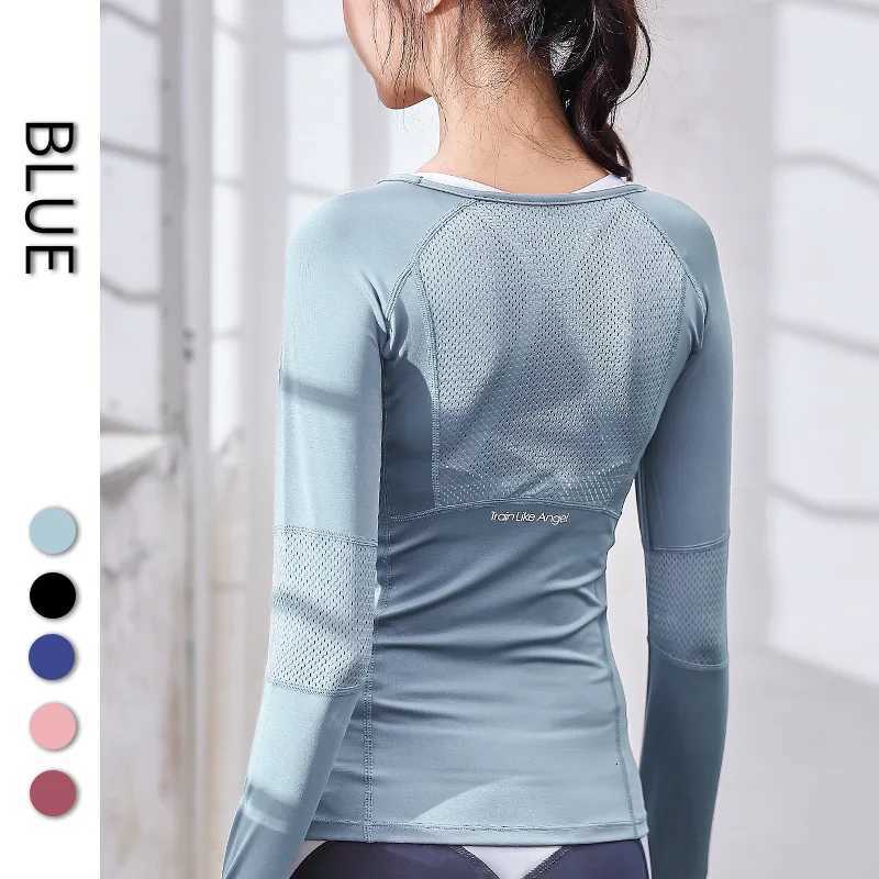 Womens Outdoor Sports Shirt Yoga Wear Fitness TShirt Running Workout Top Female Long Sleeves Sportswear Exercise Gym ClothingXJ251029