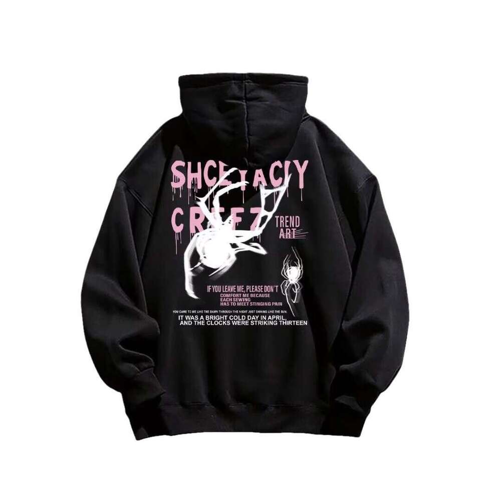 Hoodie Winter and Autumn Designer Men's Women's Hoodie Y2K Hip Hop Gothic Skull Cartoon Pattern Print Black Ultra David Coat Men's Wome