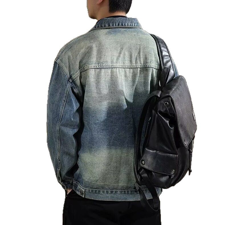 Men's Denim Jacket Spring Autumn New Loose Designer Jacket Workwear Jacket American Style Ins Trendy Brand Cool Casual Top