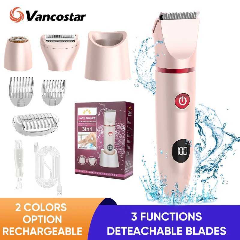 3in1 Hair Removal Shaver Trimmer for Women Men Rechargeable Replaceable Head Full Body Electric RaZOr Portable Epilator J251117