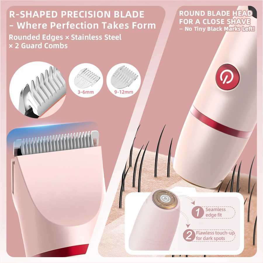 3in1 Hair Removal Shaver Trimmer for Women Men Rechargeable Replaceable Head Full Body Electric RaZOr Portable Epilator J251117