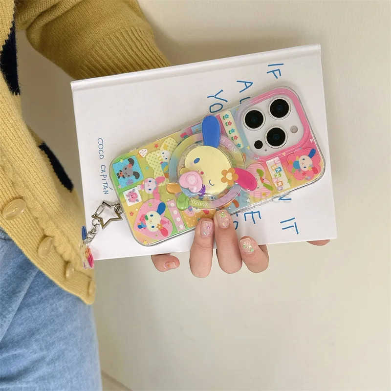 Rainbow Rabbit dopamine bunny art Phone case For iPhone 17 16 15 14 13 Pro Max Case Cute Luxury Cartoon shockproof Cover M251029