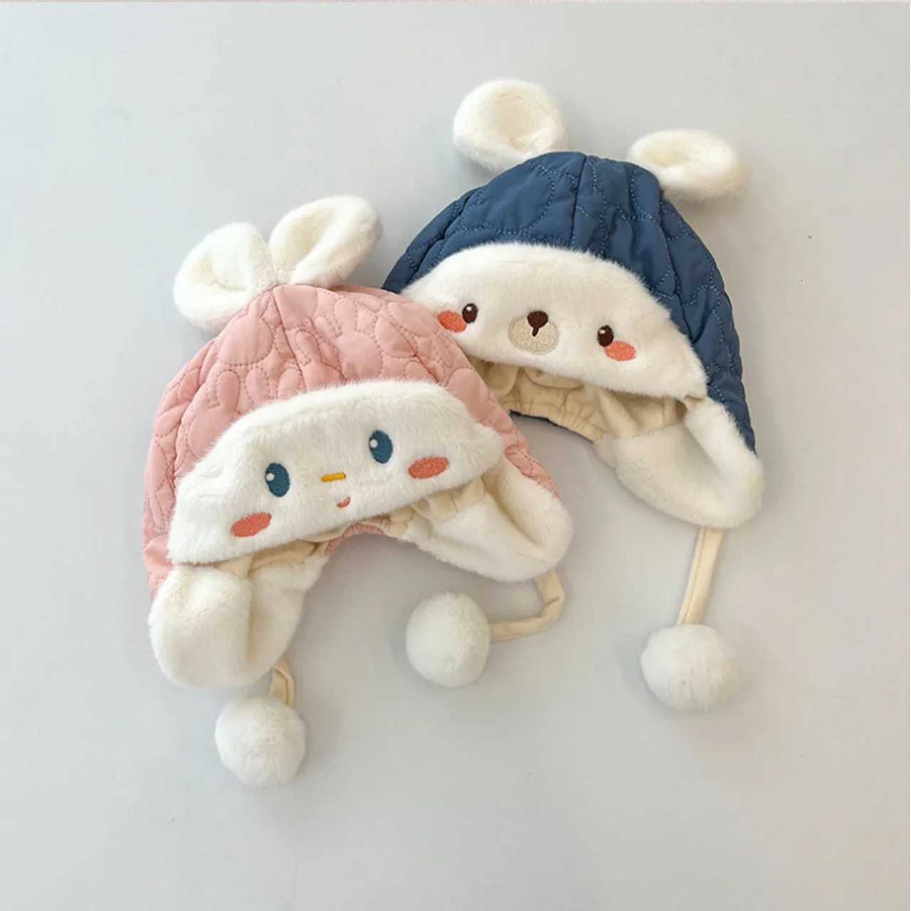 Winter Baby Ear Protection Hat Outdoor Warm Soft Plush Cap for Infant Cute Cartoon Boy Girl Earmuff Hats251028