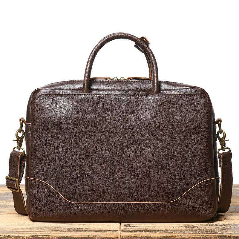Designer Bags Hot Men's Briefcase Exquisite High-End Feel Top Layer Cowhide Handbag Genuine Leather Trade Single Shoulder Crossbody Bag Hot Selli