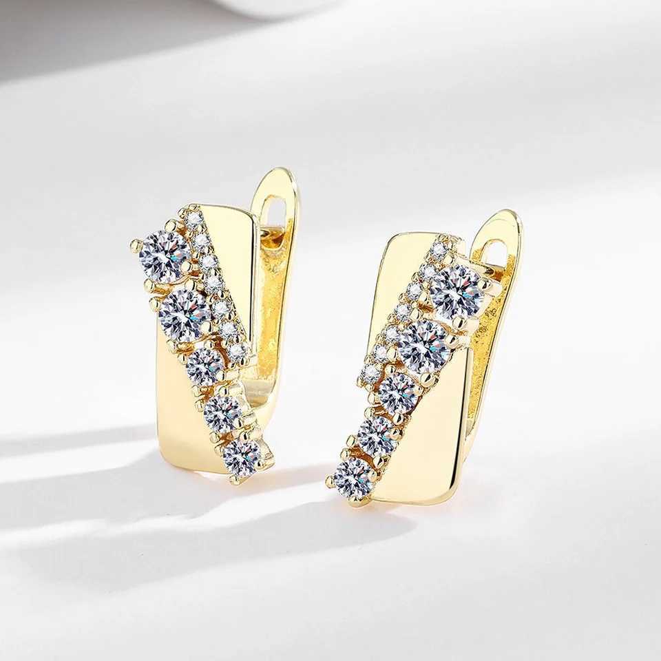 925 Sterling Silver Earrings Inlaid AAAAA Zircon Women Square Tennis Elegant Fashion Birthday Party Wedding Jewelry EarringsW251029