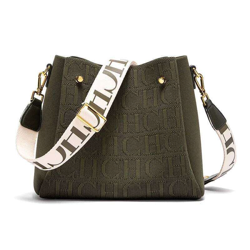 Elegant Sense Letters Drawstring Design Brand Fashion Casual Hundred Women's Bag Crossbody
