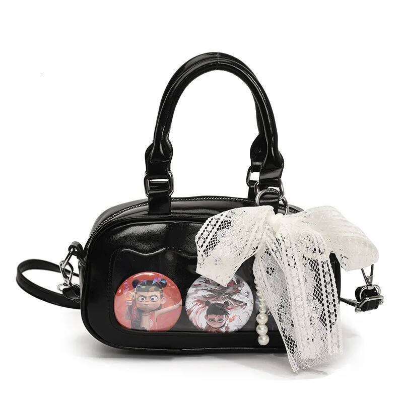 Y2k Haruku Women Ita Fashion 2025 Lolita JK Uniform Bow Shoulder Bags Subculture Lndividuality Bolso Mujer