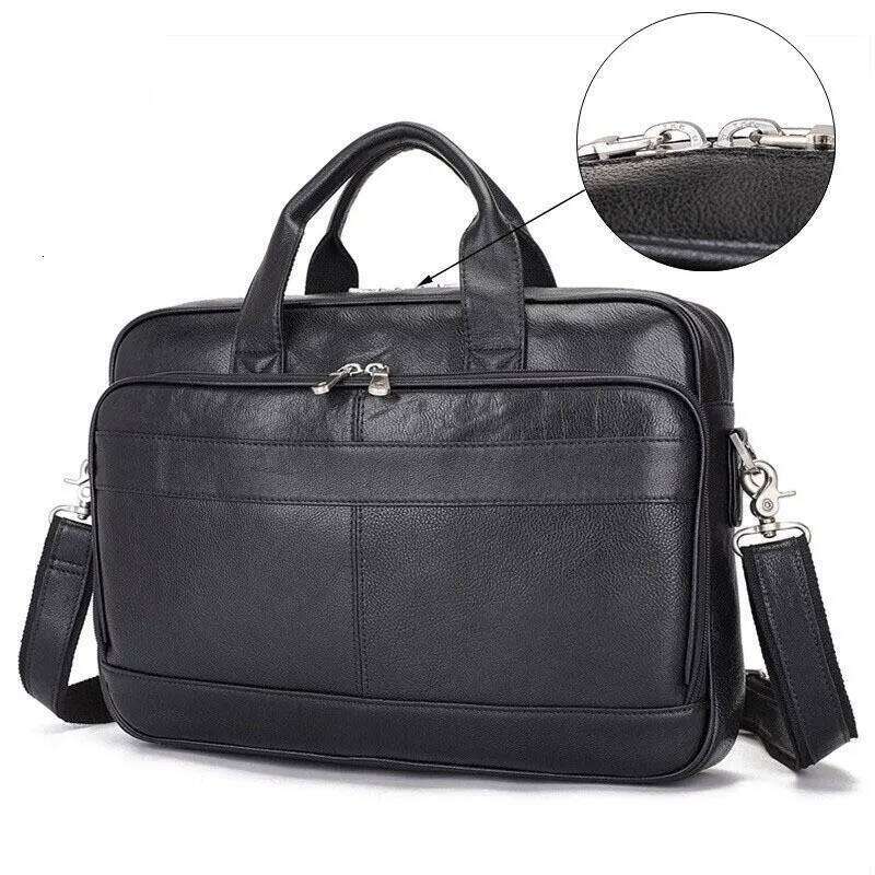 Designer Bags Crazy Horse Single Shoulder Briefcase Multifunctional Cowhide Handbag Genuine Leather Business Commuter Laptop Crossbody Bag For Hot Sel