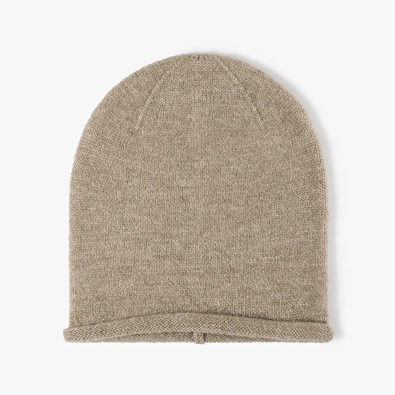 Chic Warm Thick Knitted Stacking Hat Women Men Light Board Cold Gents Versatile Ear Protection Wool Blend Beanie Male Female 251013