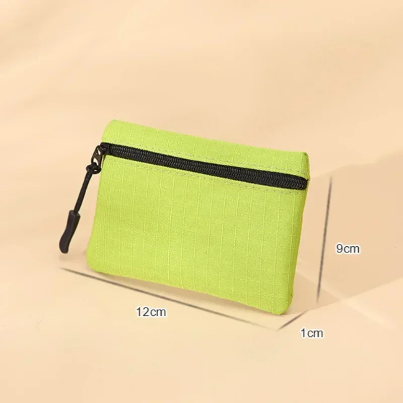 Canvas Mini Coin Purse Simple Zipper Storage Pouch Money Pocket Solid Color Coin Key Bag Women Men Cute Wallet Mini Purse 251029
