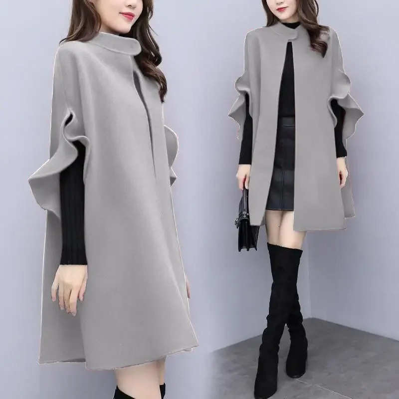 Plus Size Red British Word Coat Large Size Womens Spring Autumn Winter Woolen Jacket Long Coat Elegant Style Chinese N 251029