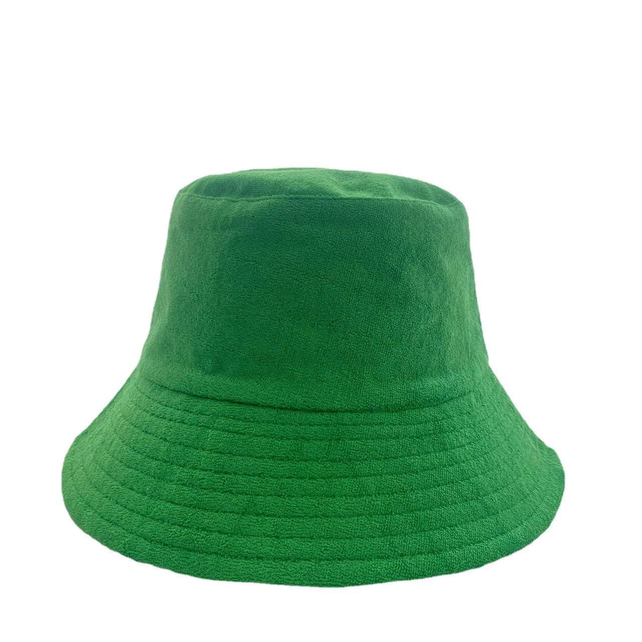 Simple Terry Cloth Towel Bucket Hat Spring Autumn Outdoor Panama Sun Fisherman Hat Unisex Candy Pure Color Fashion Cap 251029