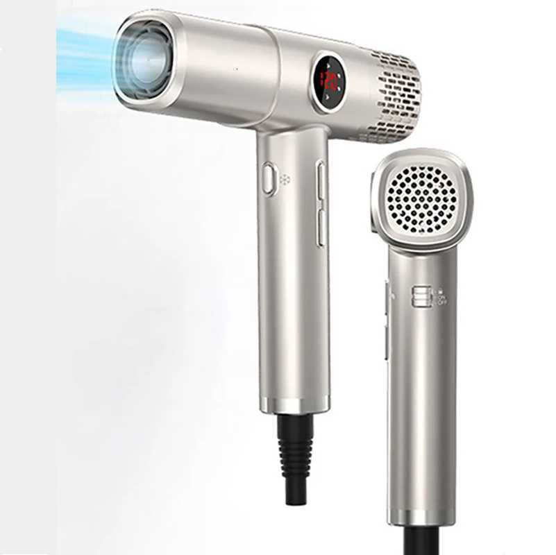 Highspeed hair dryer with LCD display 0000RPM negative ion Tshaped lightweight brushless motor quickdrying low noise W251029