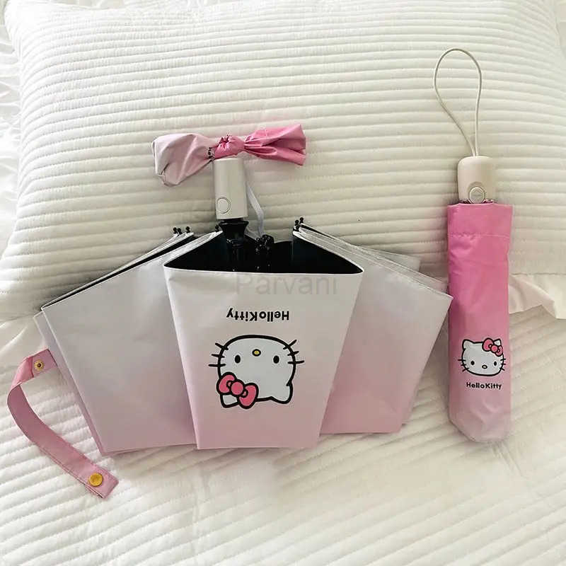 Sanrio Hello Kitty Umbrella Sanrio Rain or Shine Sun Protection Folding Umbrella Travel Protection Sunburn Protection Portable Umbrella L251029