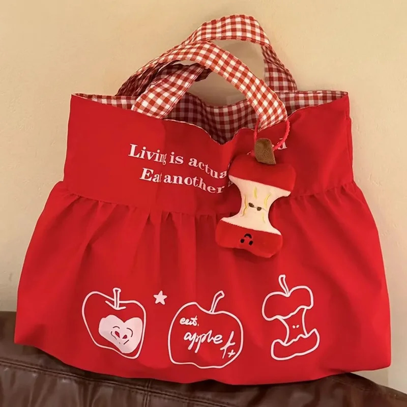 Korean Style Large Capacity Canvas Tote Bag Single Shoulder Fashionable Neighbors Sister Star Inspired for 251029