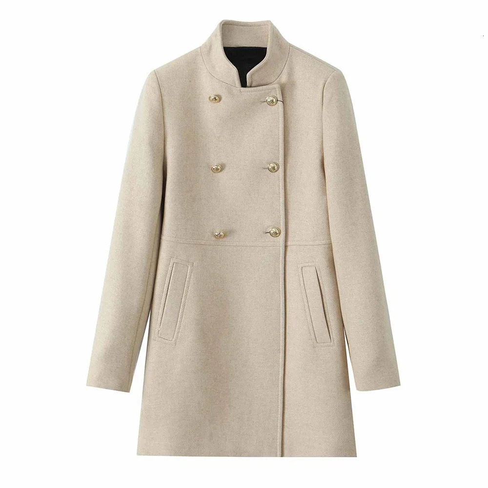 AutumnWinter Product Fashion Casual Womens Wear Double breasted Loose Versatile Coat 251029