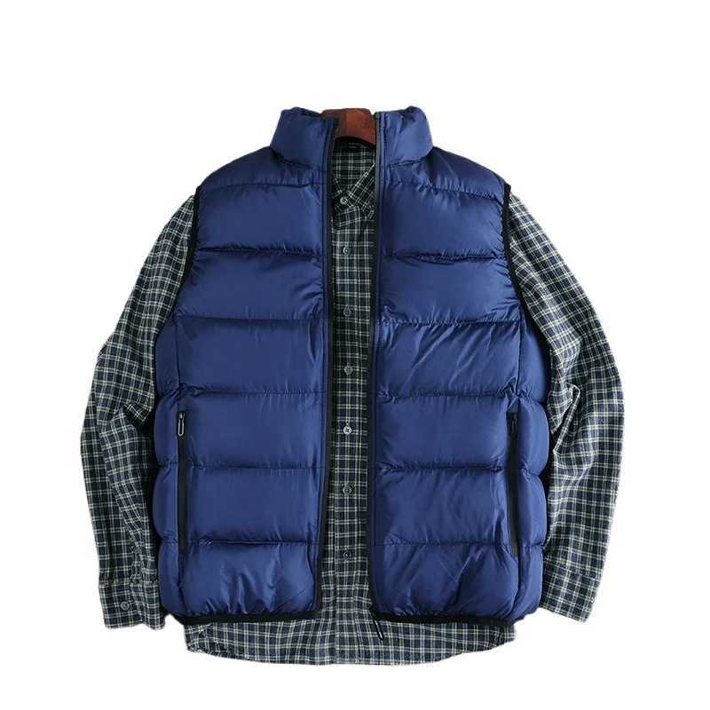 Down Padded Vest for Men Slim Fit Stand Collar Sleeveless Puffer Jackets Autumn Winter Casual Waistcoat Outwear Mens Warm Coat W251029