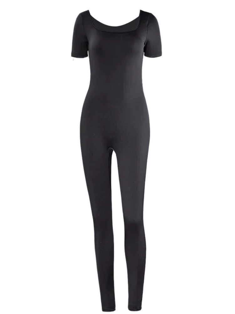 Spring and Summer Womens Onepiece Short Sleeve Solid Color Sexy Slim Fashion Activity Street Suit 251029