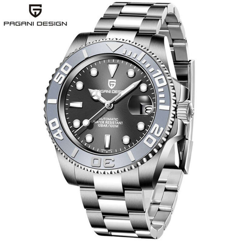 pagani design ceramic bezel automatic mens mechanical watch stainless steel strong luminous pd1651