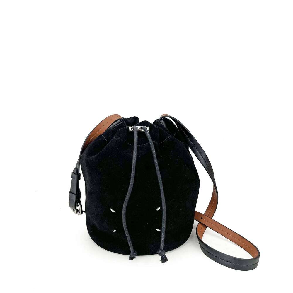 Suede Bucket New Niche Design Frosted Cowhide Vintage Fashionable Ladies One-Shoulder Crossbody Bag Suotong1029