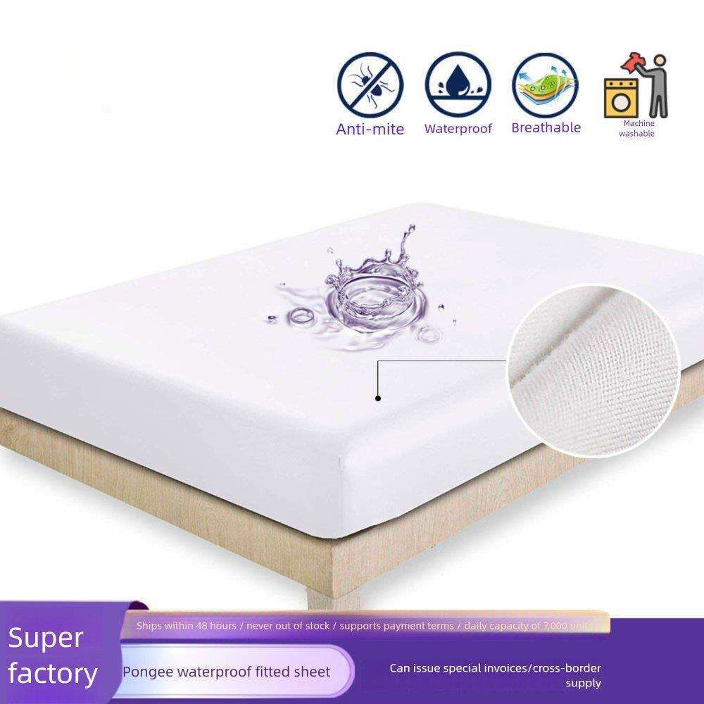 Spring Yafang Waterproof Bed Sheet Set Hotel Solid Color Brushed Baby Urine Barrier Mattress Protector Three-piece set