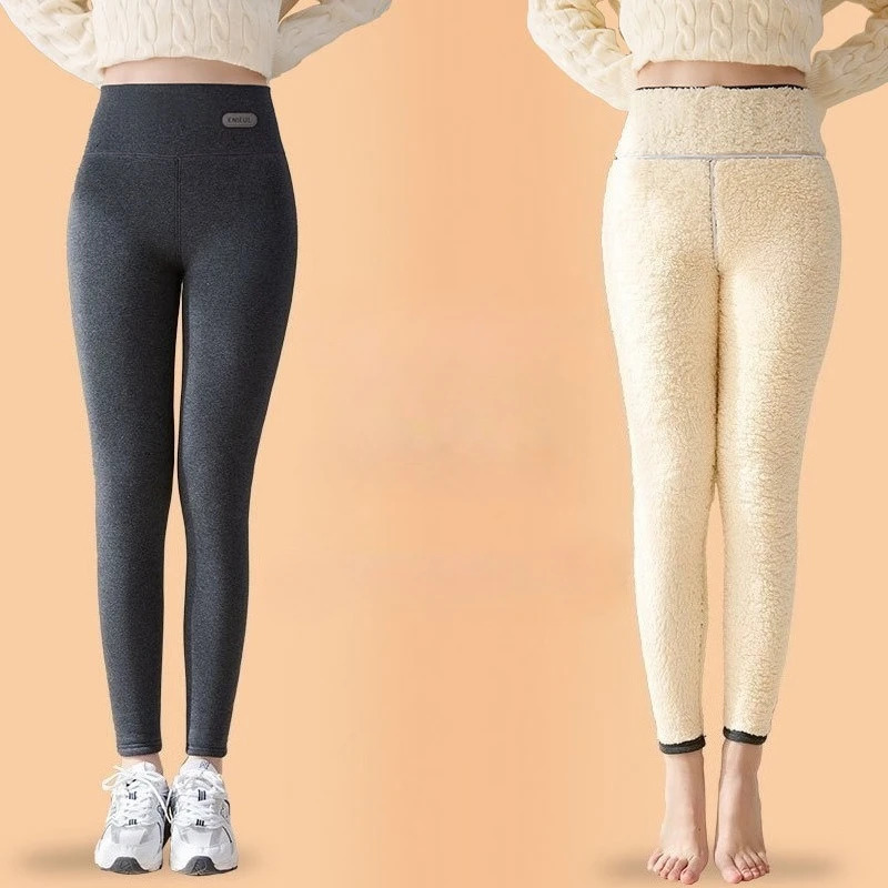 Women Winter Stretch Leggings High Waist Plush Leggings Thickened Keep Warm Leggings Woman Velvet Comfortable Thermal Leggins 251029