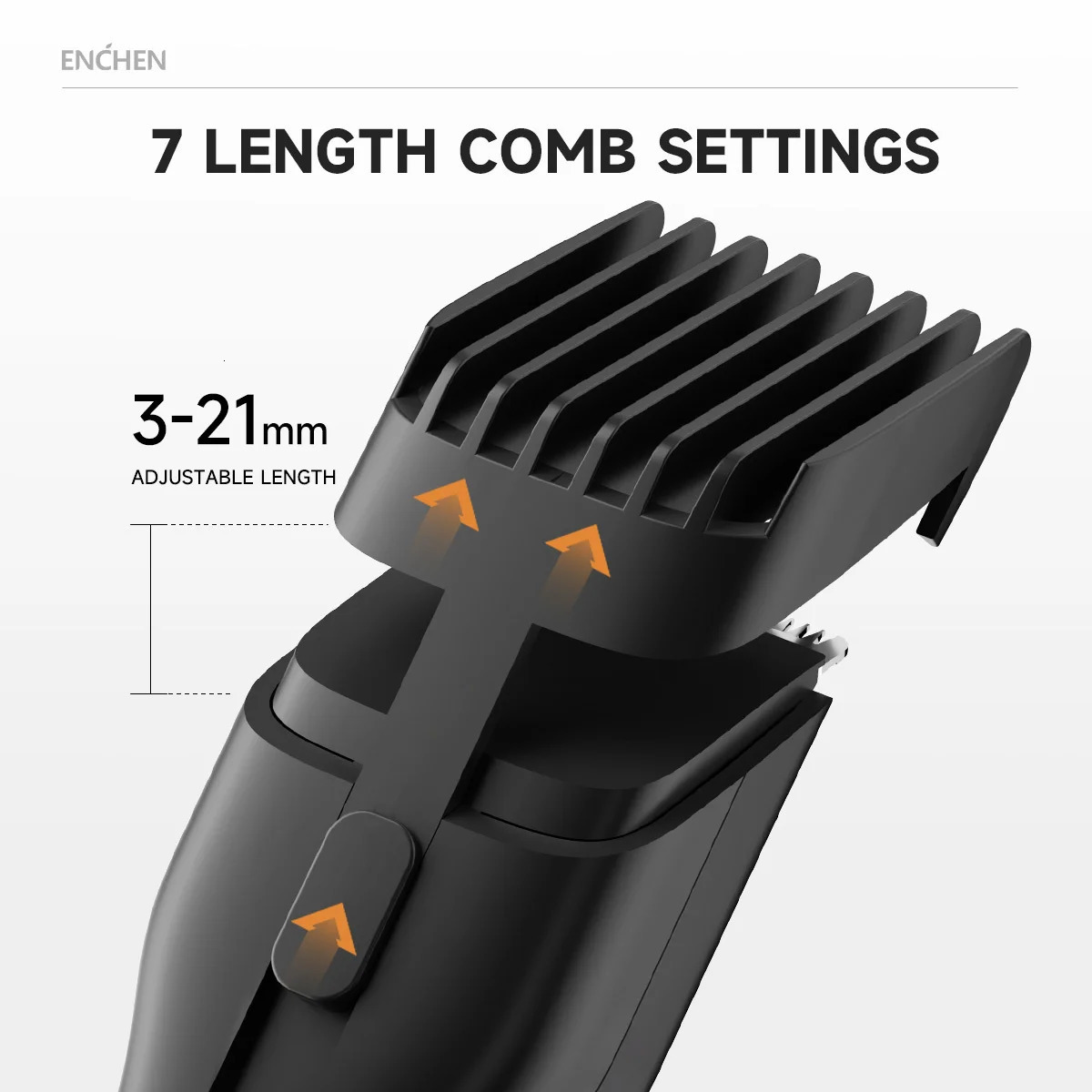 ENCHEN BoostB Hair Trimmer For Men Kids Cordless USB Rechargeable Electric Hair Clipper Cutter Machine With Adjustable Comb 251029