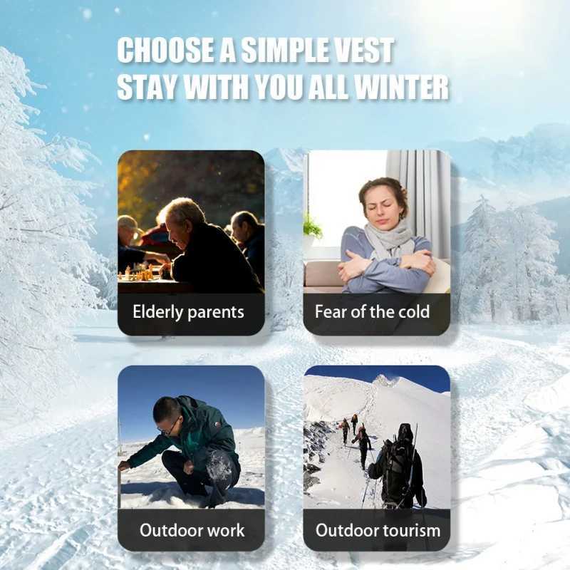 Smart Electric Heating Vest for Men Women USB Charging Heating Vest Camping Traveling Winter Body Warm Clothes W251029