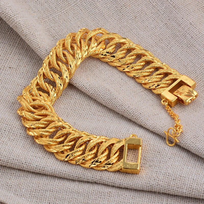 African Nigerian Wedding Gold Color Bangles For Women Girls Ethiopian Wedding Bracelets Gifts 251028