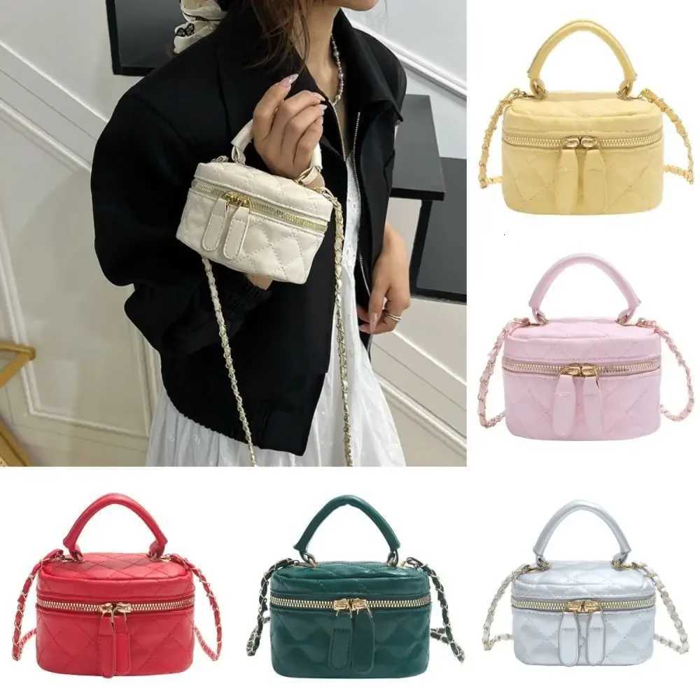 Mini Diamond Quilted Leather Bucket Bag MultiColor Checkered Pattern Crossbody Bag with Gold Chain Shoulder Strap Shoulder Bag W251029