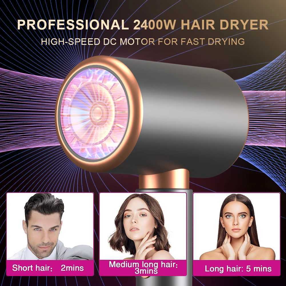 Negative Ion Blow Dryer 3rd Gear Professional Hair Dryer with Hot Cold Wind Air Brush Function Strong Power Salon Tool L251029