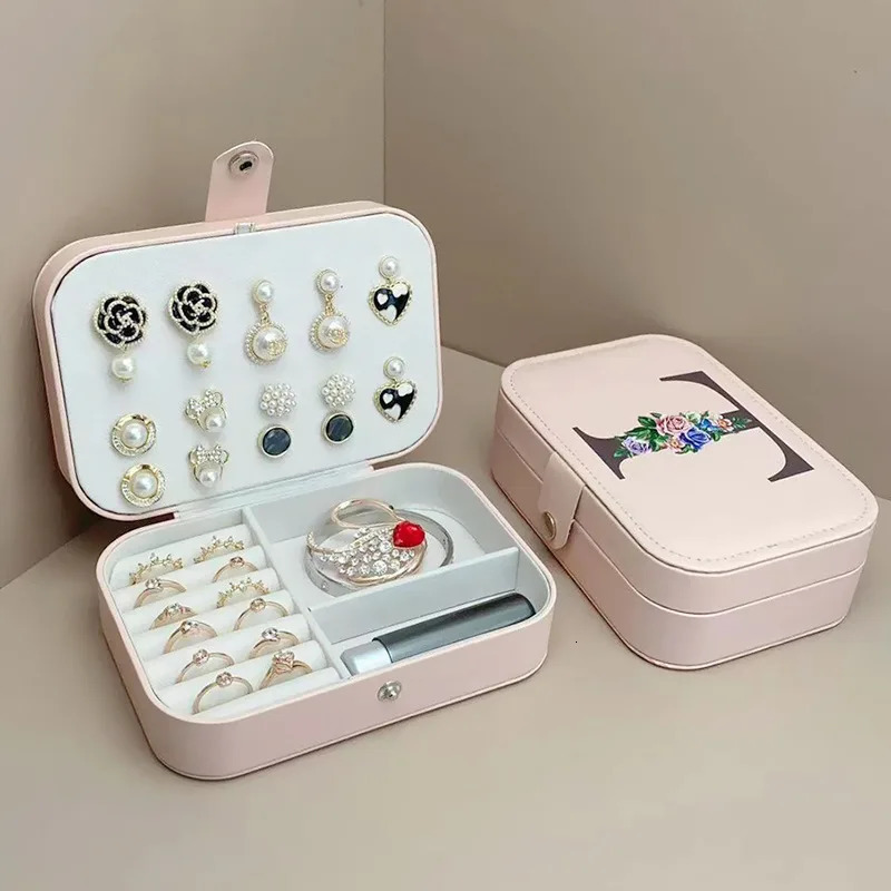 Personalised Travel Jewelry Box Custom Name Portable Case Leather Friend Gifts Christmas 251013